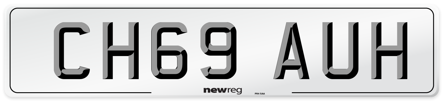 CH69 AUH Number Plate from New Reg